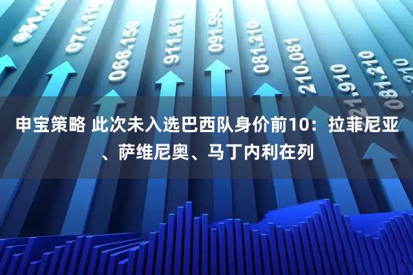 申宝策略 此次未入选巴西队身价前10：拉菲尼亚、萨维尼奥、马丁内利在列